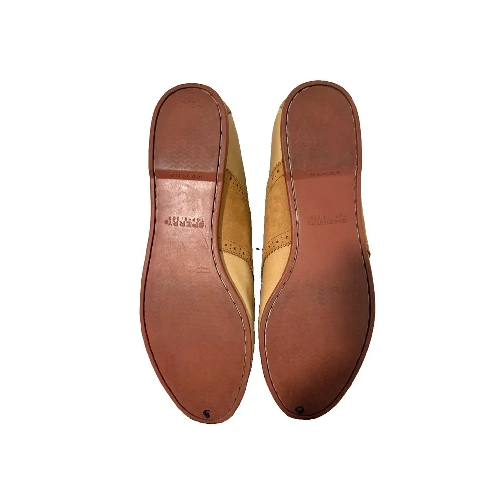 Sperry Top-Sider Taylor Women's Oxford Shoes Size 9.5 Tan Leather Suede Brogue